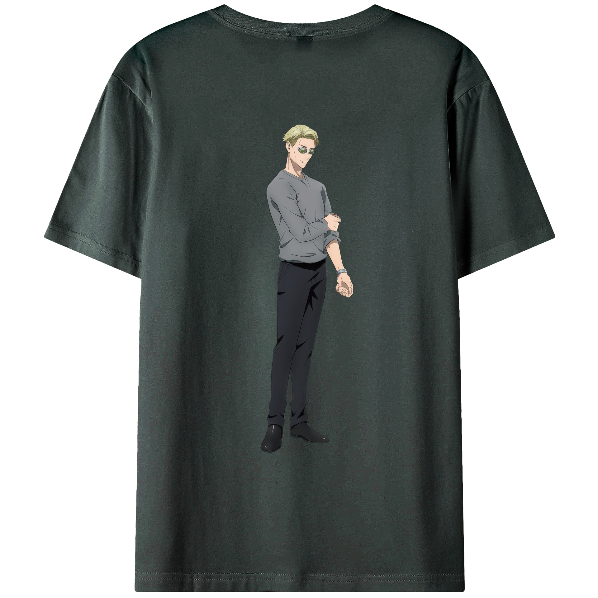 （画像用） 呪術廻戦 Jujutsu Kaisen 綿100％ メンズ半袖Tシャツ（バックプリント） 通気性